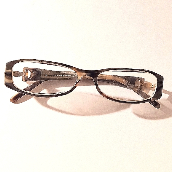 Gucci Women's Eyeglasses GG 3009 SVF Pearl Tortoise Oval Rectangle Frames - Picture 2 of 15